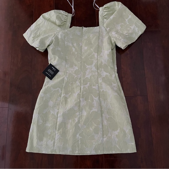 Lulu's Light Green Floral Mini Dress - Picture 2 of 12